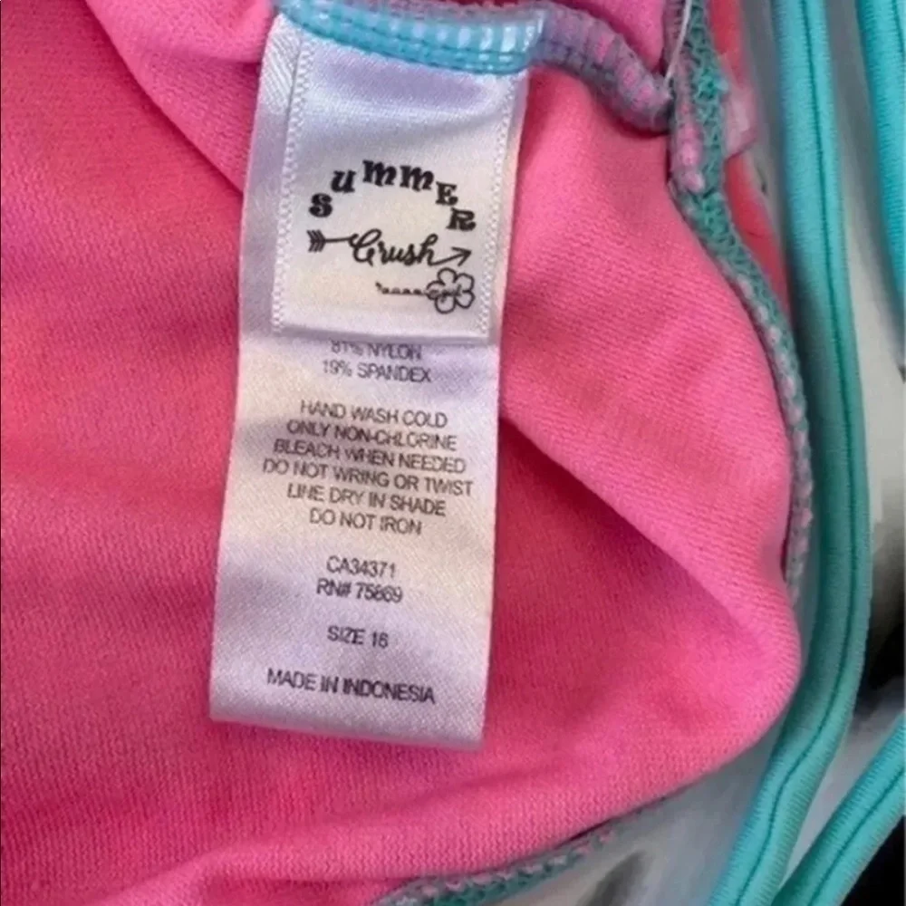 Summer Crush Tie Dye swim suit 14/16‎ Macy’s